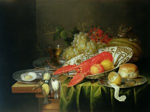 Martwa natura z ostryg i homarów